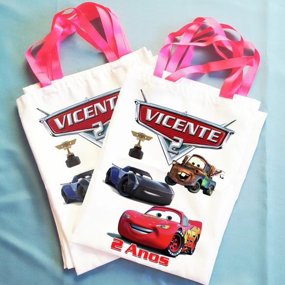 Bolsinha Ecobag Personalizada Filme Carros Macqueen