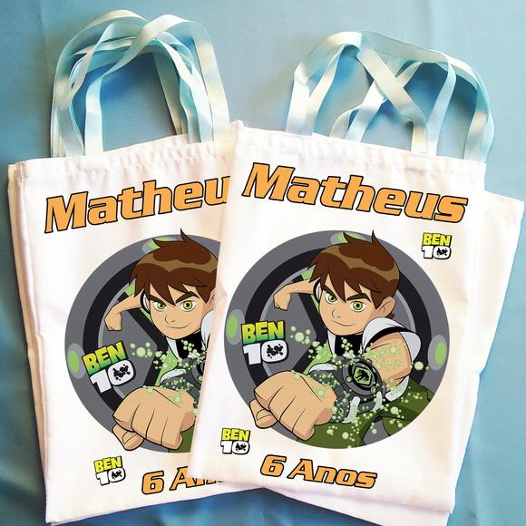Bolsinha Ecobag Sacolinha Personalizada Ben 10