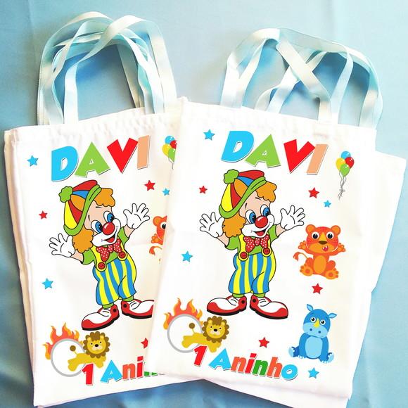 Bolsinha Ecobag Sacolinha Personalizada Circo
