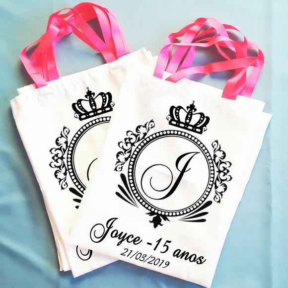 Bolsinha Ecobag Sacolinha Personalizada Debutante 15 Anos