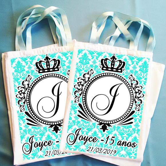 Bolsinha Ecobag Sacolinha Personalizada Debutante 15 Anos