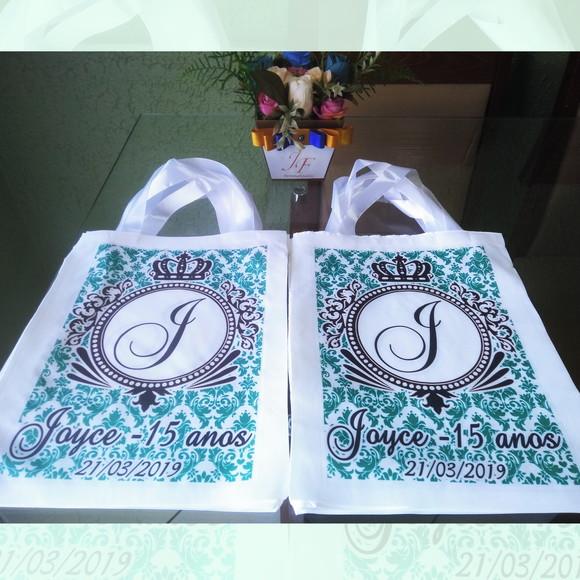 Bolsinha Ecobag Sacolinha Personalizada Debutante 15 Anos