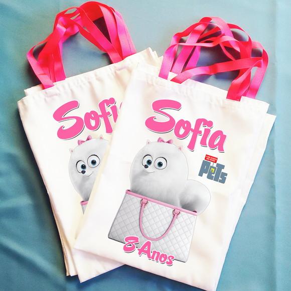 Bolsinha Ecobag Sacolinha Personalizada Filme Pets