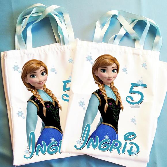 Bolsinha Ecobag Sacolinha Personalizada Frozen