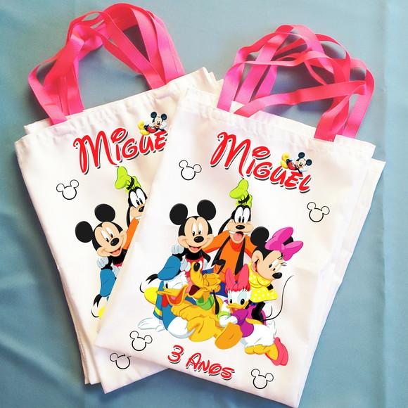 Bolsinha Ecobag Sacolinha Personalizada Mickey Mouse