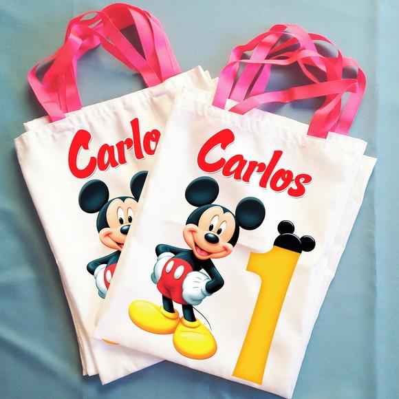 Bolsinha Ecobag Sacolinha Personalizada Mickey Mouse