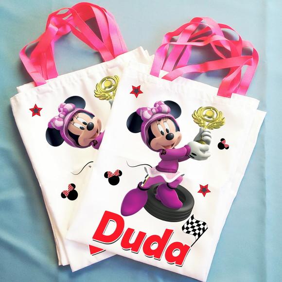 Bolsinha Ecobag Sacolinha Personalizada Minnie