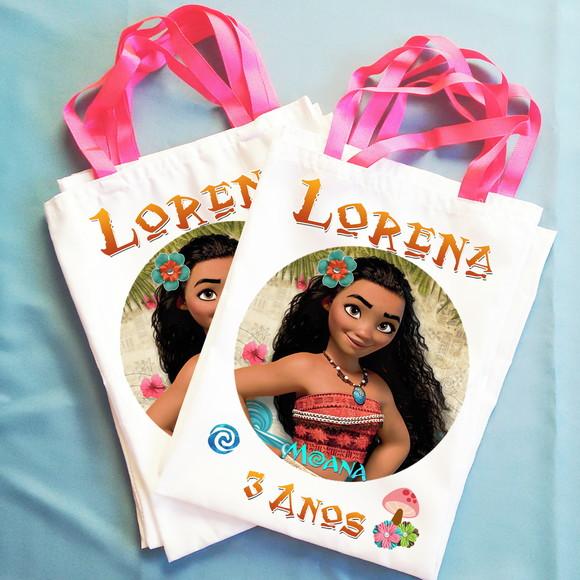 Bolsinha Ecobag Sacolinha Personalizada Moana