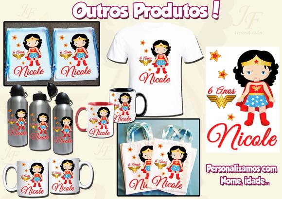 Bolsinha Ecobag Sacolinha Personalizada Mulher Maravilha