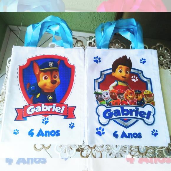 Bolsinha Ecobag Sacolinha Personalizada Patrulha Canina
