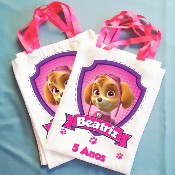 Bolsinha Ecobag Sacolinha Personalizada Patrulha Canina