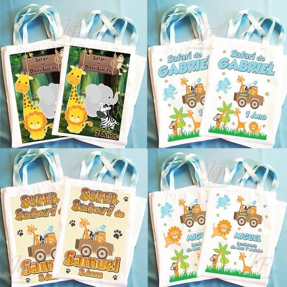 Bolsinha Ecobag Sacolinha Personalizada Safari
