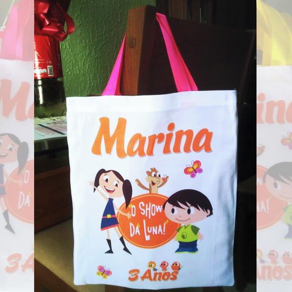 Bolsinha Ecobag Sacolinha Personalizada Show da Luna