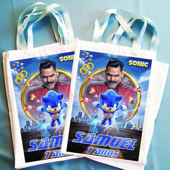 Bolsinha Ecobag Sacolinha Personalizada Sonic