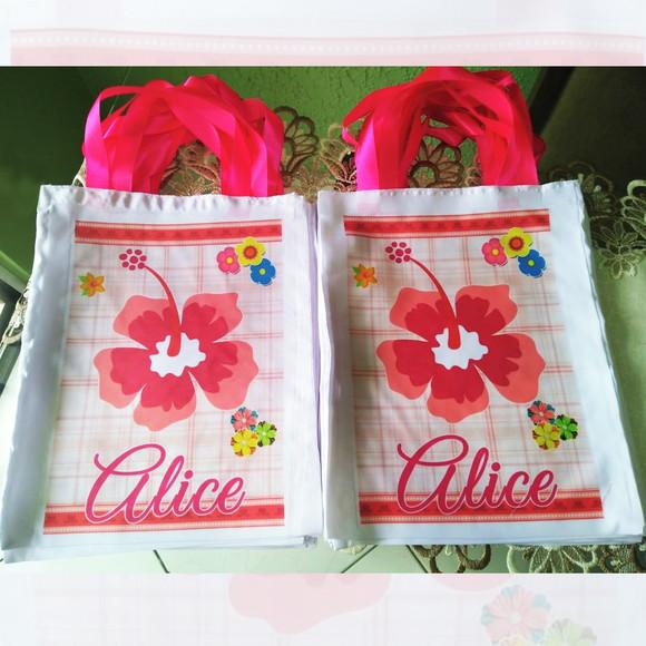 Bolsinha Ecobag Sacolinha Personalizada Tema Flores