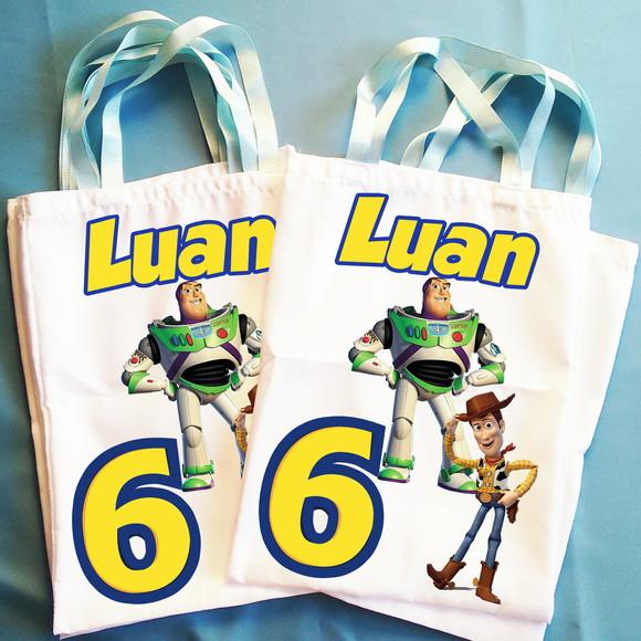 Bolsinha Ecobag Sacolinha Personalizada Toy Story