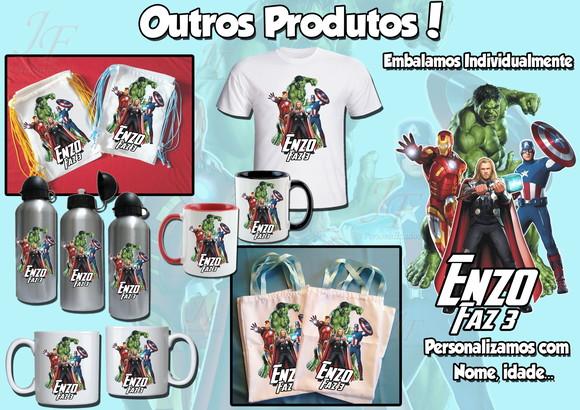 Bolsinha Ecobag Sacolinha Personalizada Vingadores