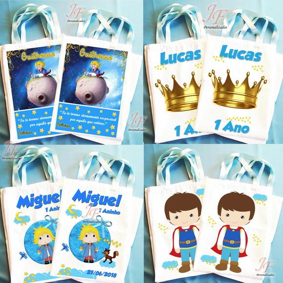Bolsinha Sacolinha Ecobag Pequeno Príncipe Personalizada