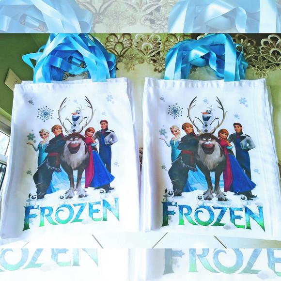 Bolsinha Sacolinha Ecobag Personalizada Frozen