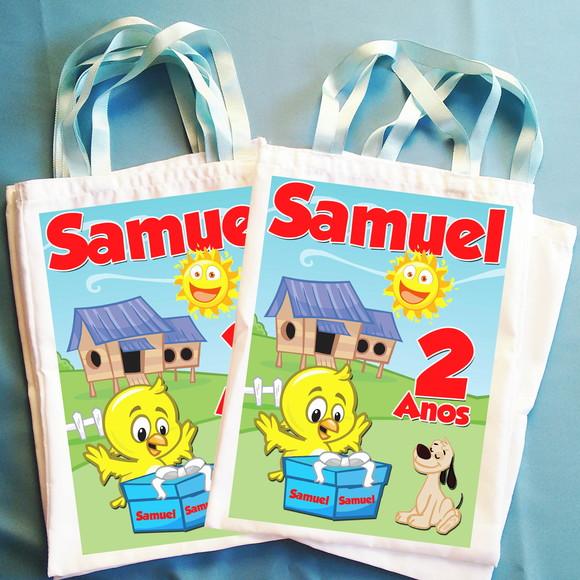 Bolsinha Sacolinha Ecobag Personalizada Galinha Pintadinha