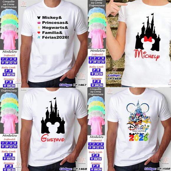 Camisa Viagem Família Disney | 10 Unidades | Trip Vacation
