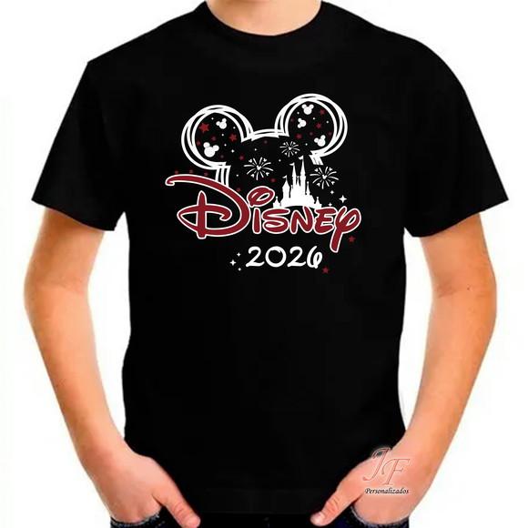 Camisa Viagem Família Disney | 100% Algodão | 10 Unidades