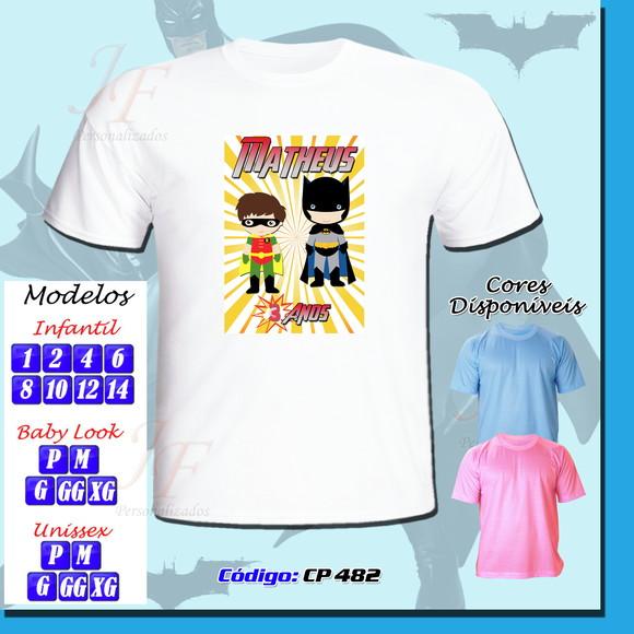 Camiseta Adulto Infantil Personalizada Batman