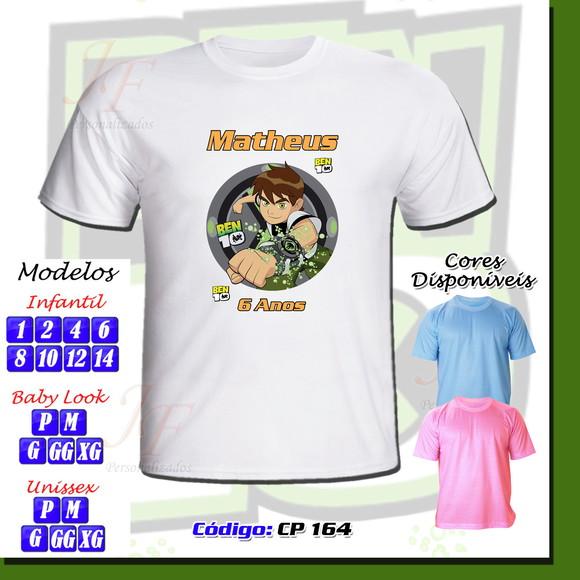 Camiseta Adulto Infantil Personalizada Ben 10