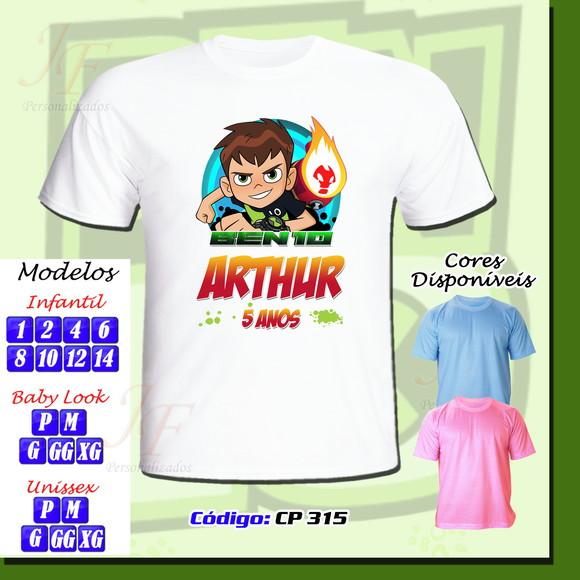 Camiseta Adulto Infantil Personalizada Ben 10