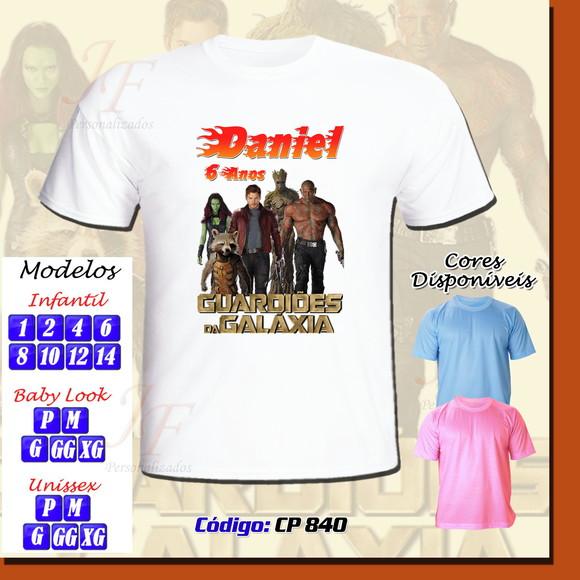 Camiseta Adulto Infantil Personalizada Guardiões da Galáxia