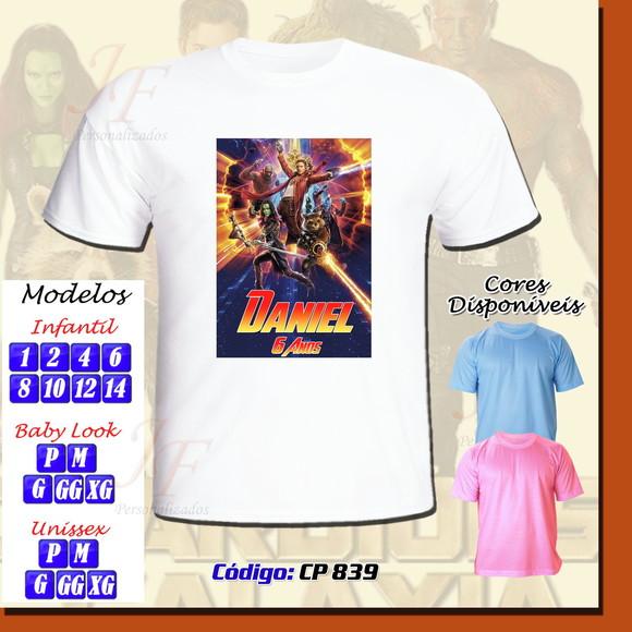 Camiseta Adulto Infantil Personalizada Guardiões da Galáxia