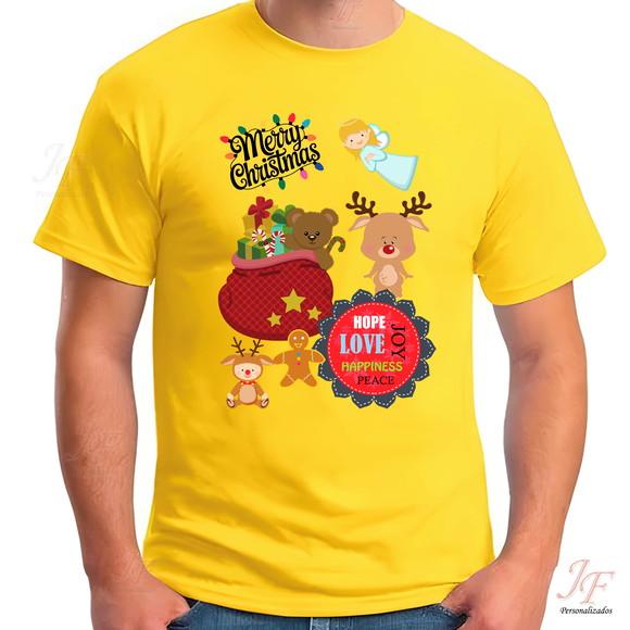 Camiseta Feliz Natal | 02 Unidades | 100% Algodão | Ano Novo