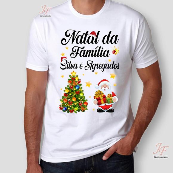 Camiseta Feliz Natal | 04 Unidades | 100% Algodão | Ano Novo