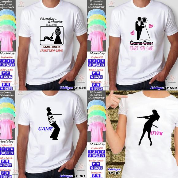 Camiseta Game Over New Game Personalizada