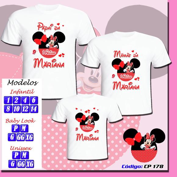 Camiseta Personalizada Festa da Minnie