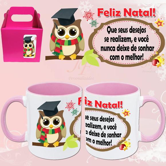 Caneca em Cerâmica 350 ml Personalizada Natal