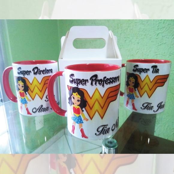 Caneca em Cerâmica 350 ml Professora ou Diretora