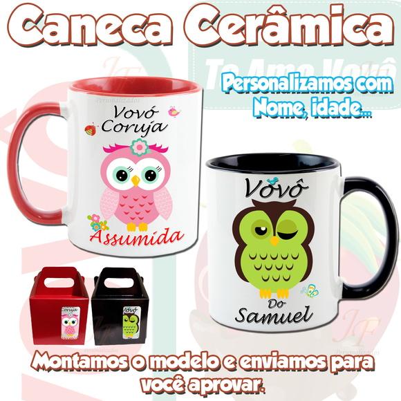 Caneca em Cerâmica Personalizada Vovó Vovô