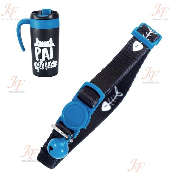 Caneca Térmica 300 ml Pai de Gato + Acessório