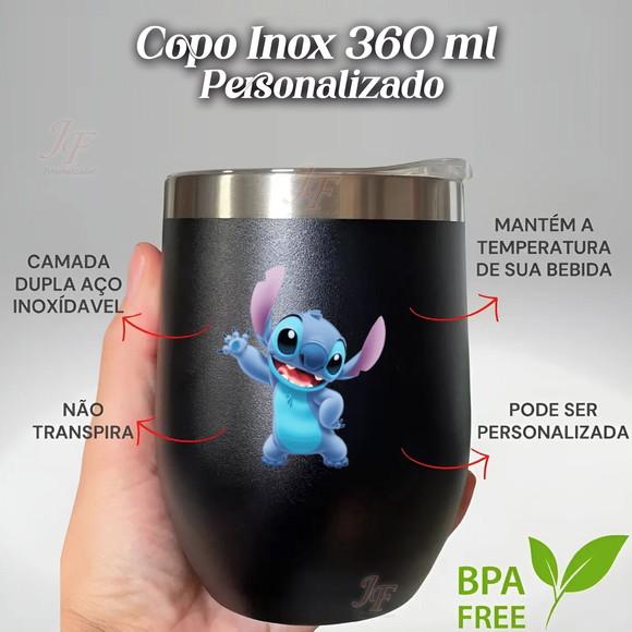 Copo Térmico Personalizado Inox Tipo Cuia com Tampa 360ml