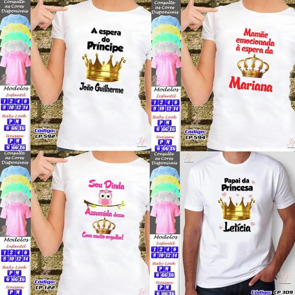 Kit com 02 Camisetas Personalizadas Pai e Filho