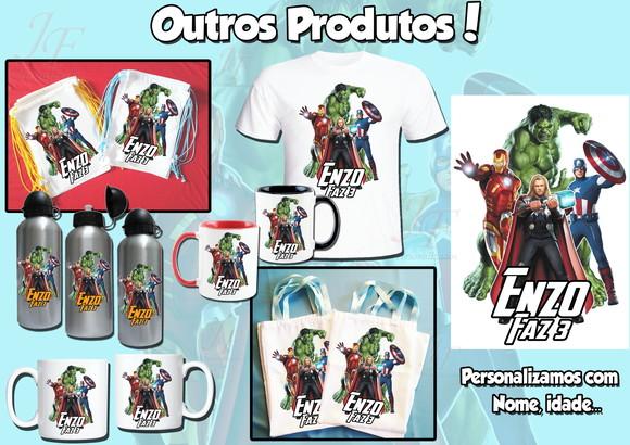 Kit com 20 Bolsinhas Sacolinhas Personalizadas Vingadores