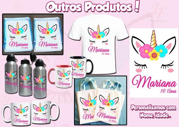Kit com 60 Bolsinhas Sacolinhas Personalizada Unicórnio