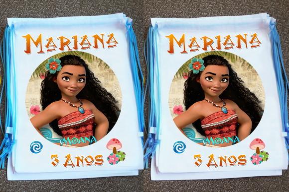 Mochilinha Ecobag Moana Personalizada