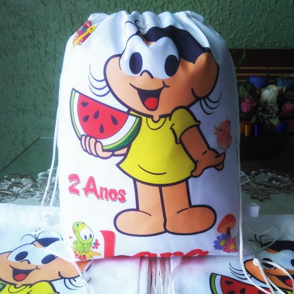 Mochilinha Ecobag Sacochila Personalizada 23 x 30 cm