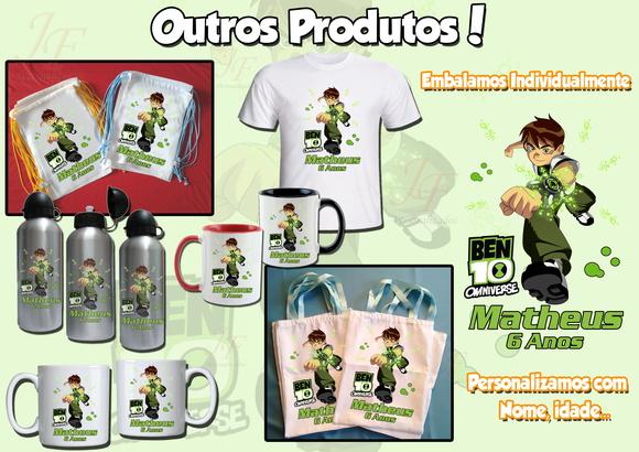 Mochilinha Ecobag Sacochila Personalizada Ben 10