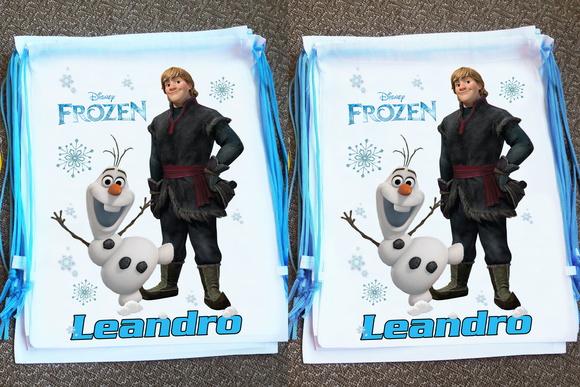 Mochilinha Ecobag Sacochila Personalizada Frozen