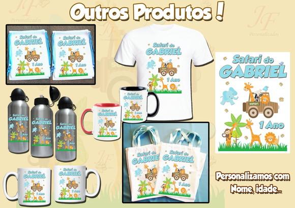 Mochilinha Ecobag Sacochila Personalizada Safari Floresta