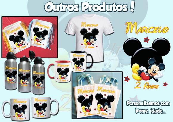 Mochilinha Ecobag Sacochila Personalizada Safari do Mickey
