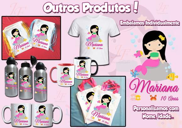 Mochilinha Ecobag Sacochila Personalizadas Sereias